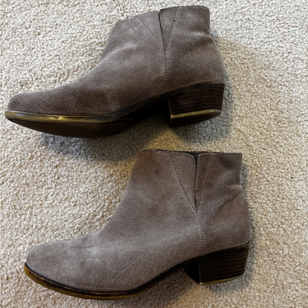 Lucky Brand Suede Ankle Boots Size 10